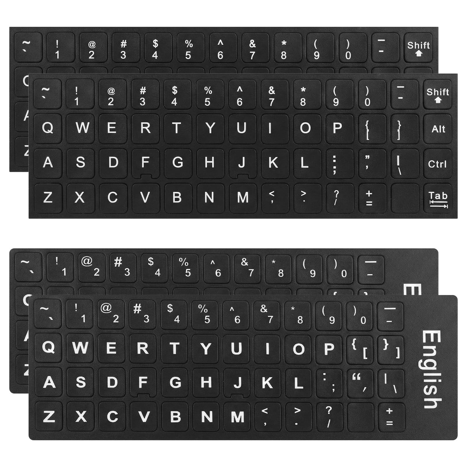 4 PCS Keyboard Letter Stickers Keyboard Replacement Letters Keyboard-Stickers