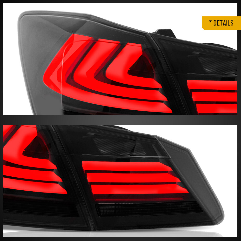 LED Tail light Fit 2013-2017 Honda Accord w/Sequential Turn sig SMOKED Assembly