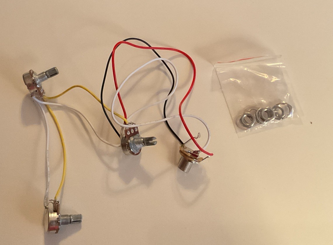 SAPHUE JB Bass Wiring Harness Prewired Kit Bass Guitar Small  250K...