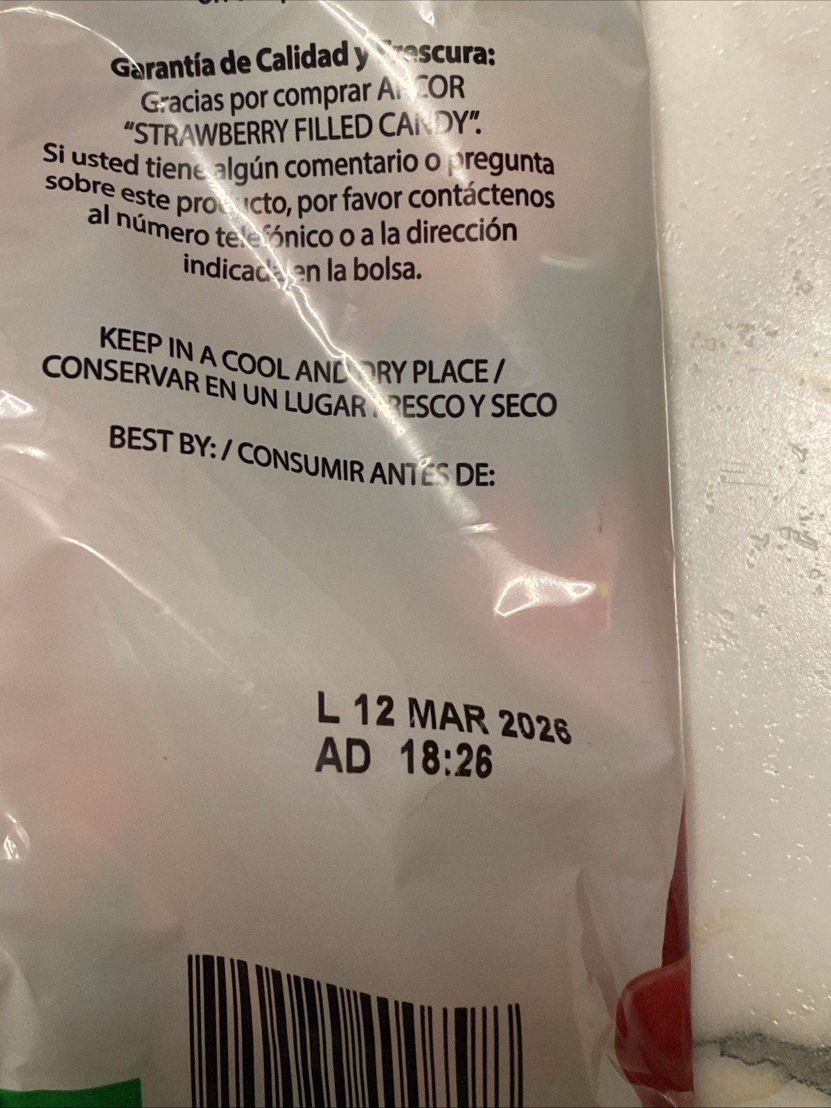 Arcor Strawberry Filled Hard Candy 6 Bags 7 Oz Each
