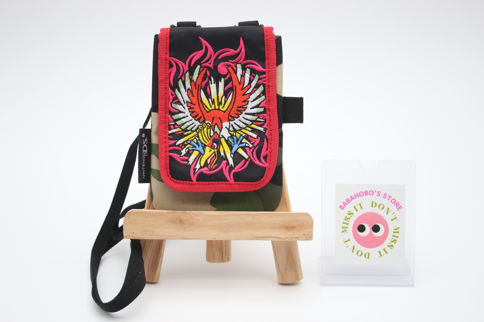 Pokemon Ho-oh Carrying Case Pouch - Camo w/ Strap for Nintendo DSi Japan Lugia