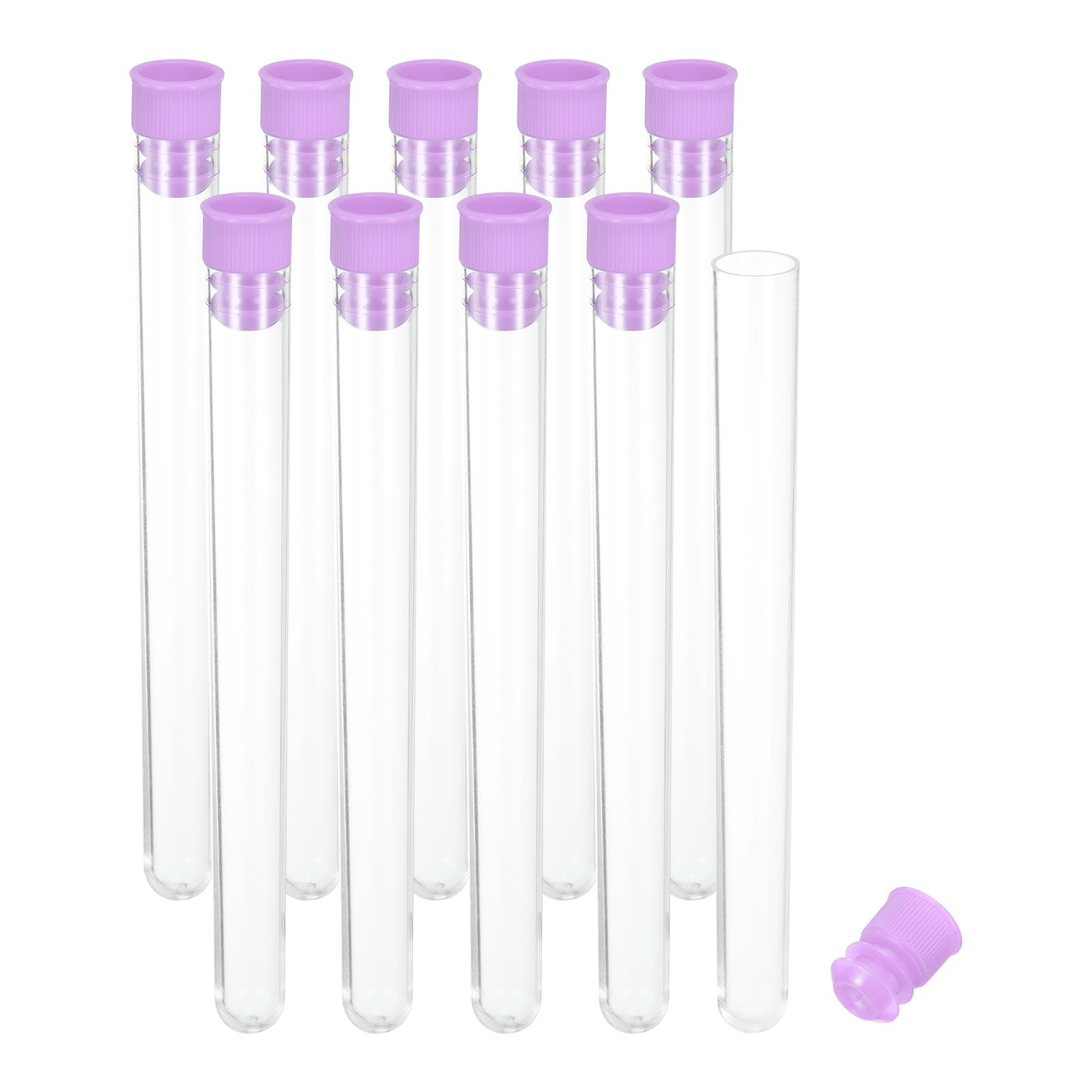 6" Length Plastic Sewing Needle Storage Holder, 10 Pcs Pin Tube Purple