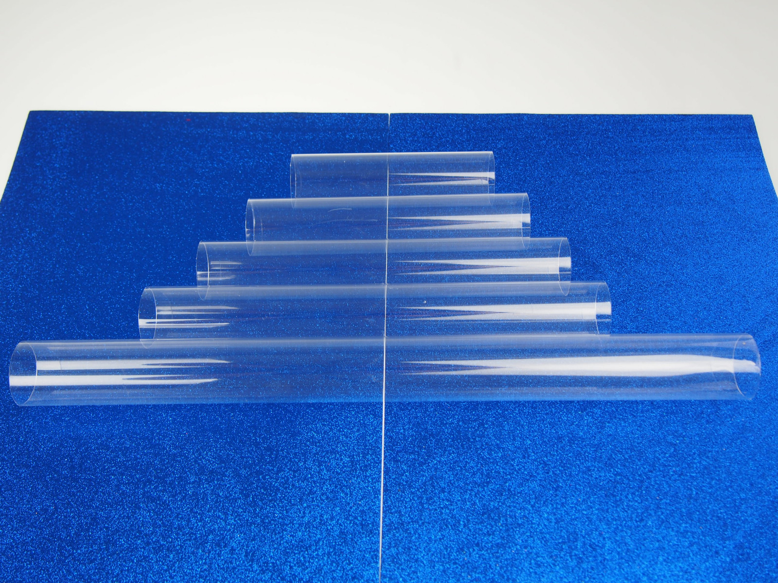 Plastic Clear Cylinder Tubes Decorative Crafts Table Centerpiece Risers Aquarium