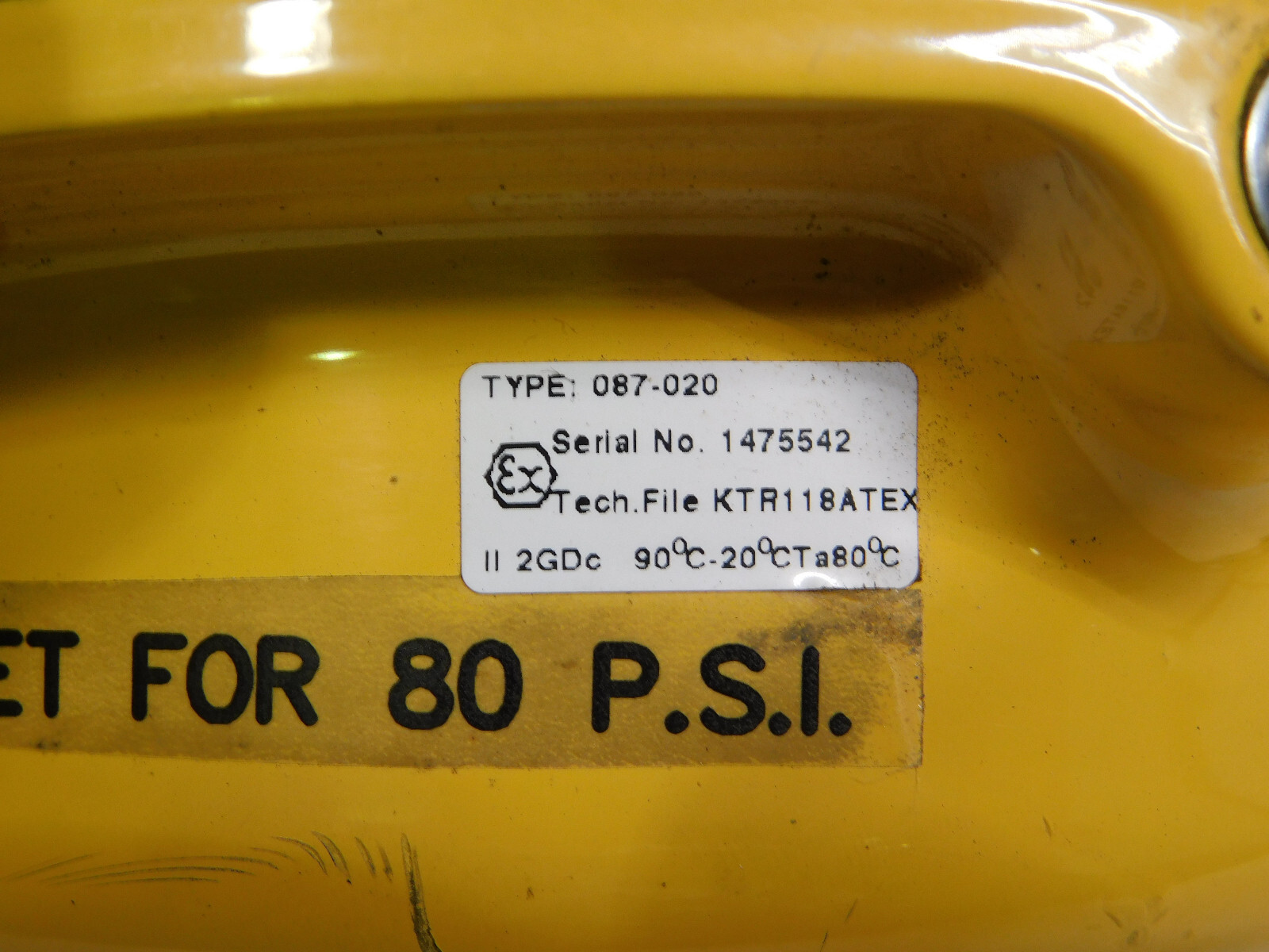 Kinetrol Spring Return Double Acting Actuator 087-100, 087-020