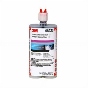 ADHESIVE UNIVERSAL BLACK 200 ML CARTRIDES 6/CS MMM-8223