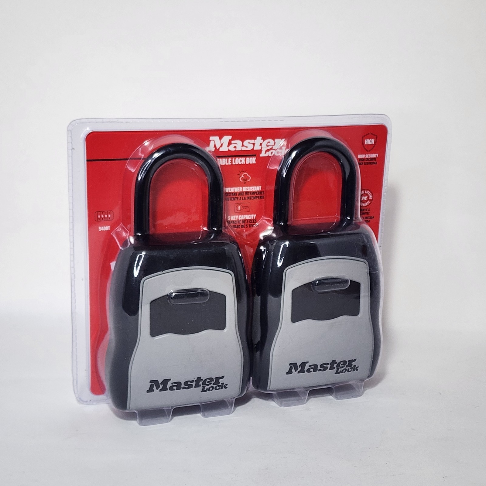 Master Lock Box 5400T Combination Lock Boxes 2-Pk Value Holds 5 keys ~ New