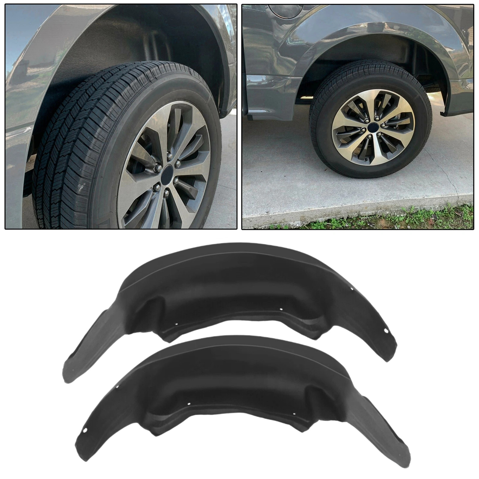 Rear Wheel Well Guard Liners Fender Mud Flap For Ford 2018-2024 F150 F-150
