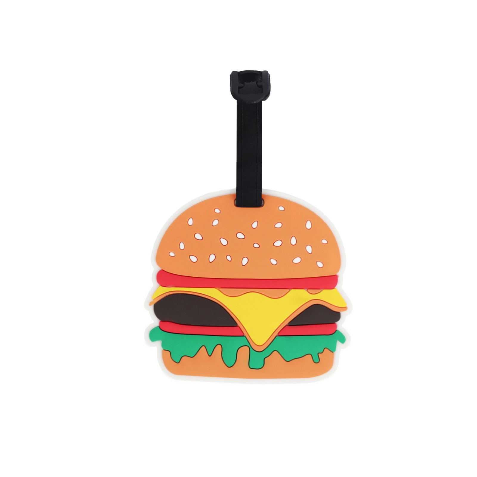 SandT Collection Fun Food Luggage Tags for Travel Suitcase ID Holder (Burger)