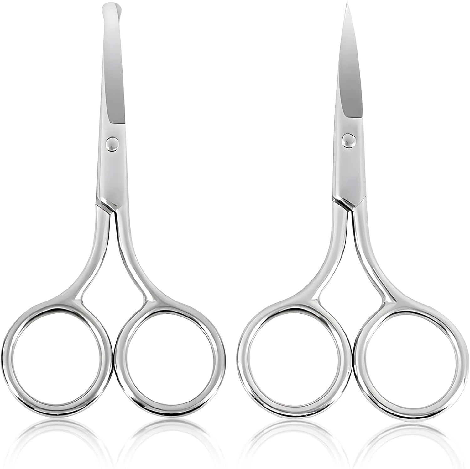 Facial Hair Grooming Scissors for Men & Women: Eyebrow, Nose Hair, Mustache,