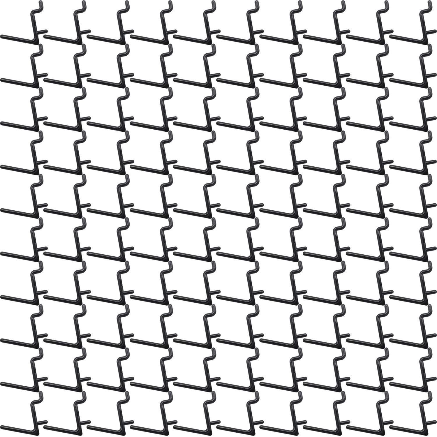 1.5 inch Pegboard Hooks Kit 100 pk L Style for Peg Board Assortment Tool Orga...