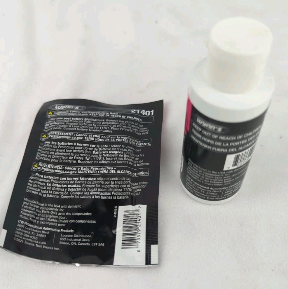Wynn's Battery Maintenance Kit - Protector Pads & Leak Detector