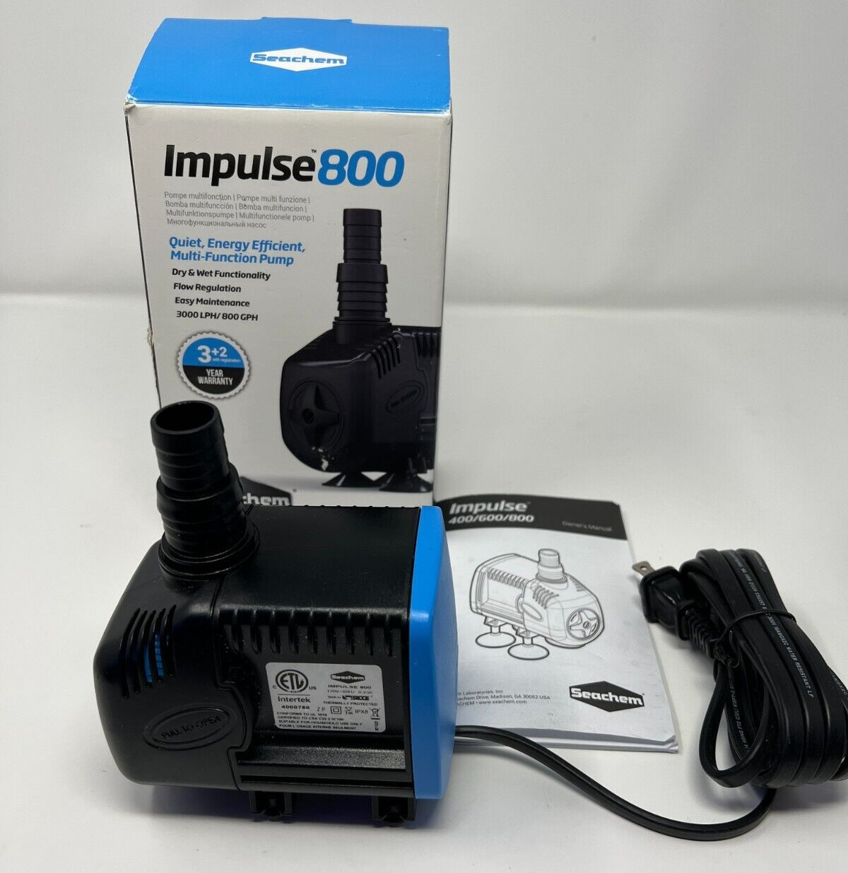 Seachem Impulse 800 Multi-Function Aquarium Water Pump  ( by Sicce ) - Open Box