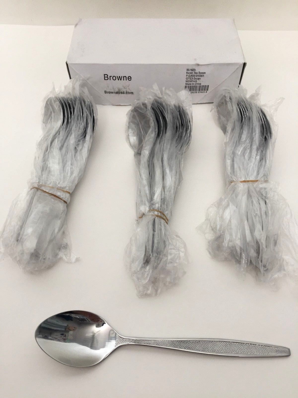 NEW Set of 36 Browne USA Foodservice 501623 Karen Teaspoon 6.5"