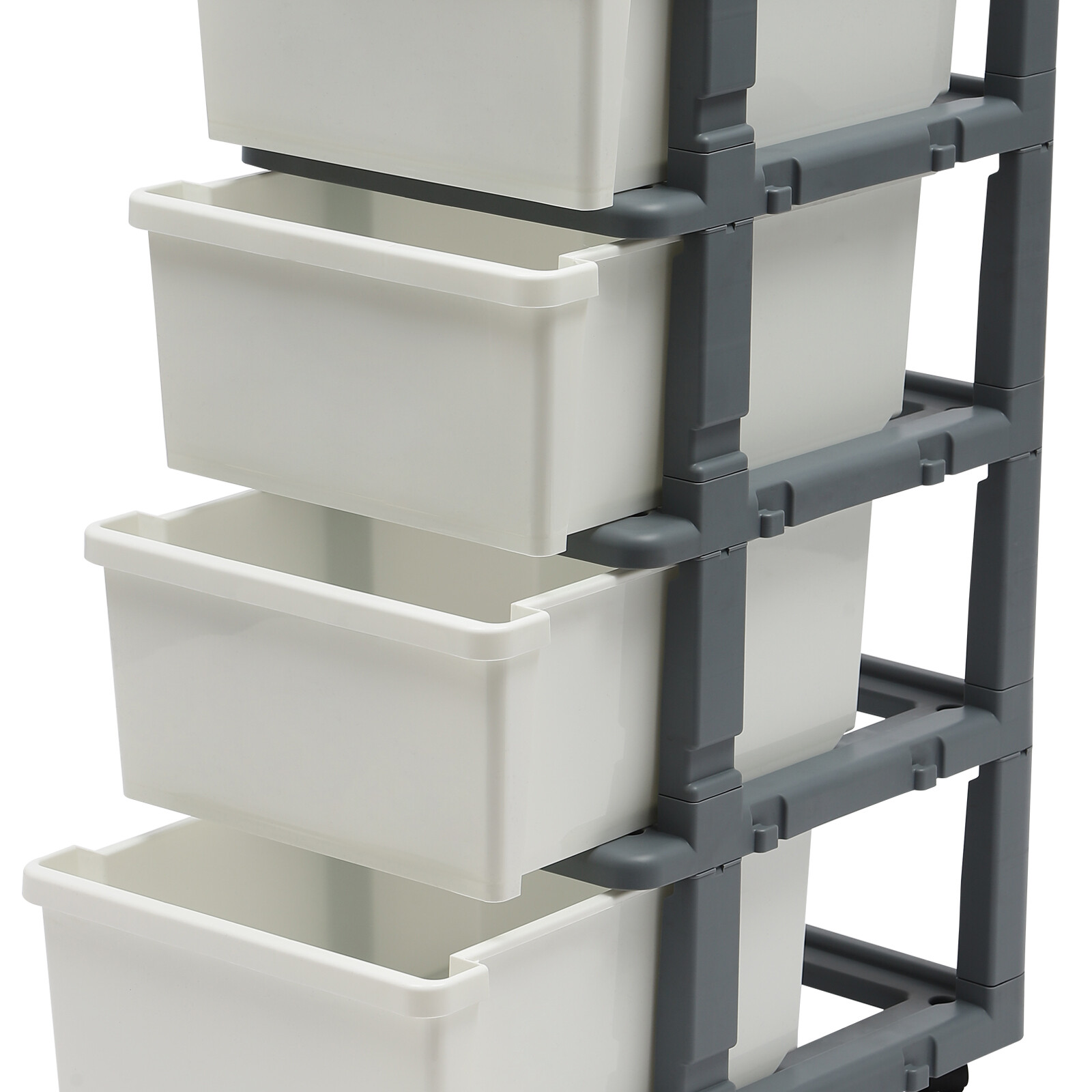 4-Tier File Drawer Storage Box Document Organizer Floor-Mount File Organizer Box