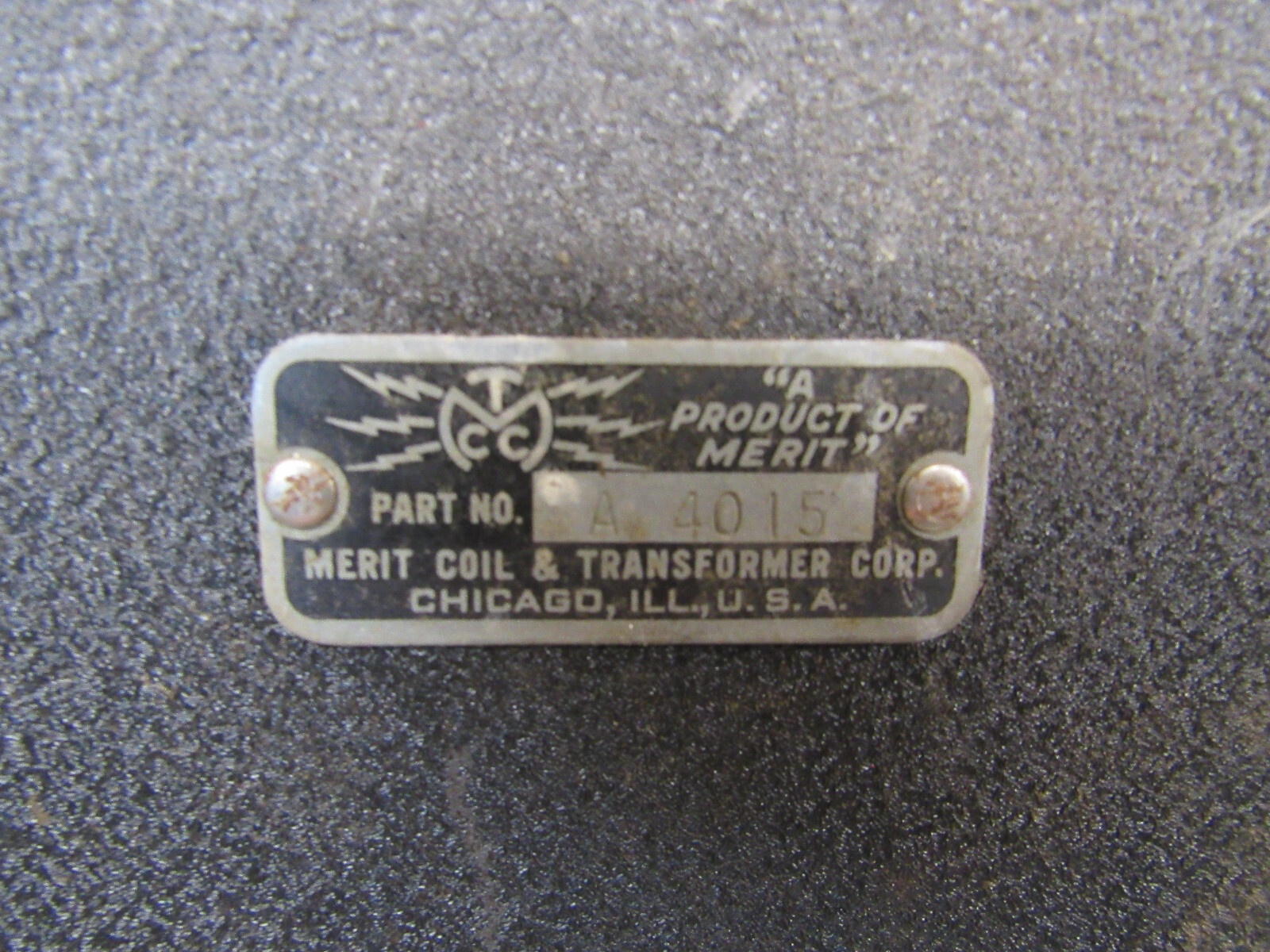 Vintage Merit A-4015 Transformer