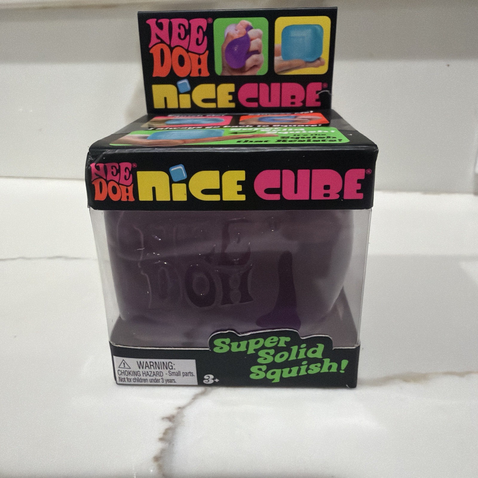 Nee Doh Nice Cube - Super Solid Squish! (Purple) - Brand New/Factory Sealed!