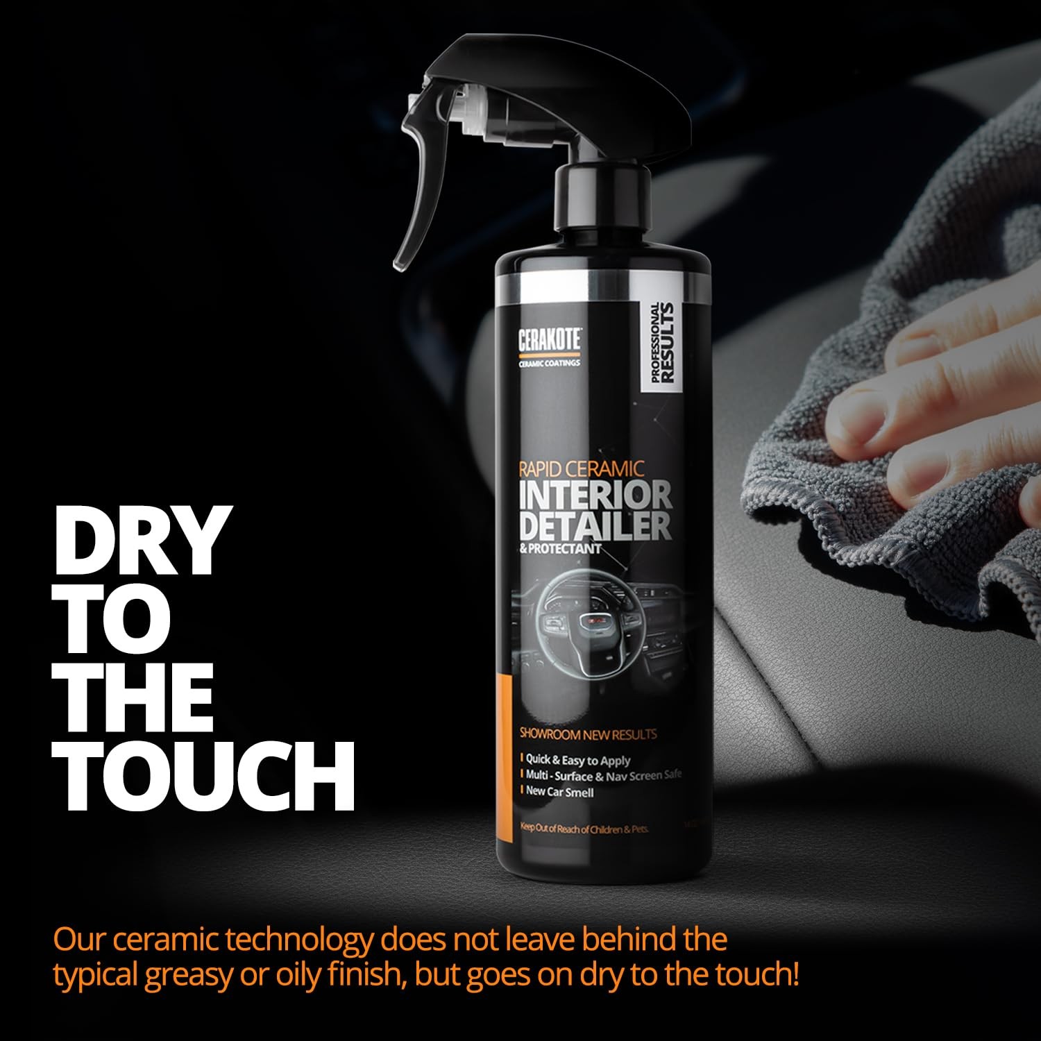 Rapid Ceramic Interior Detailer MultiSurface Cleaner Spray, 28 fl oz