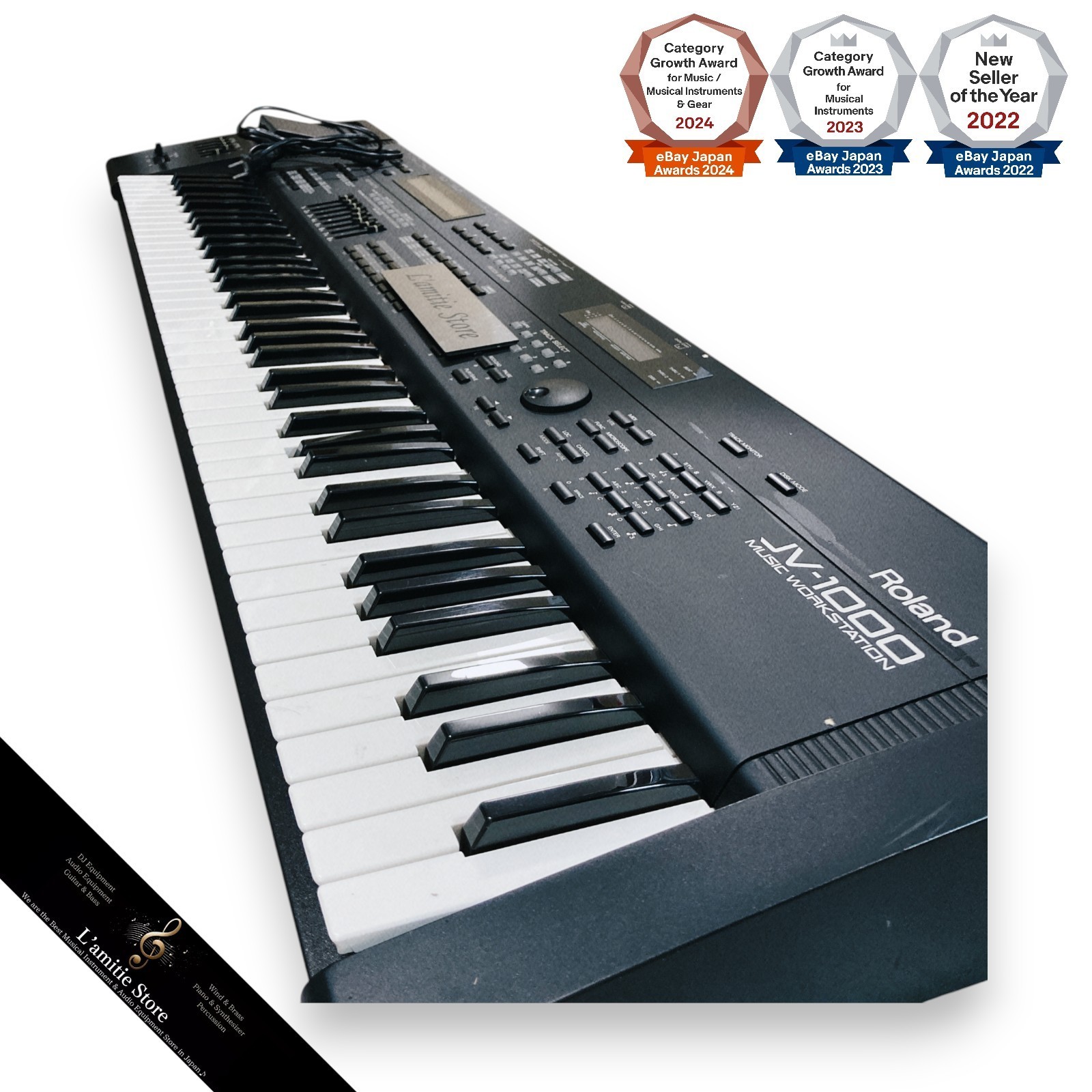 Roland JV-1000 Synthesizer 76-Key Music Workstation Keyboard JV1000 Tested Japan