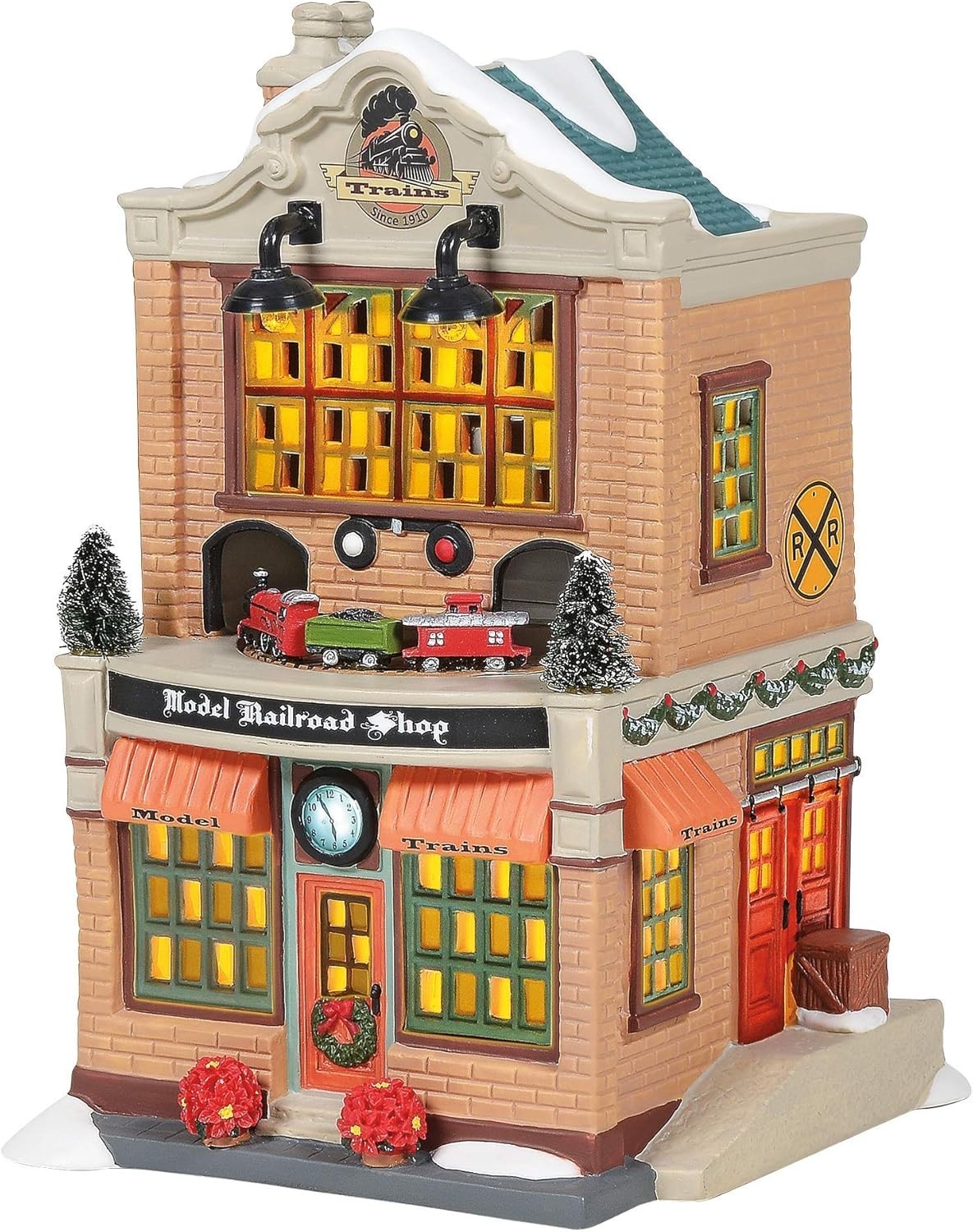Department 56 Christmas in The City Model Railroad Shop Building 6005384 NEW T