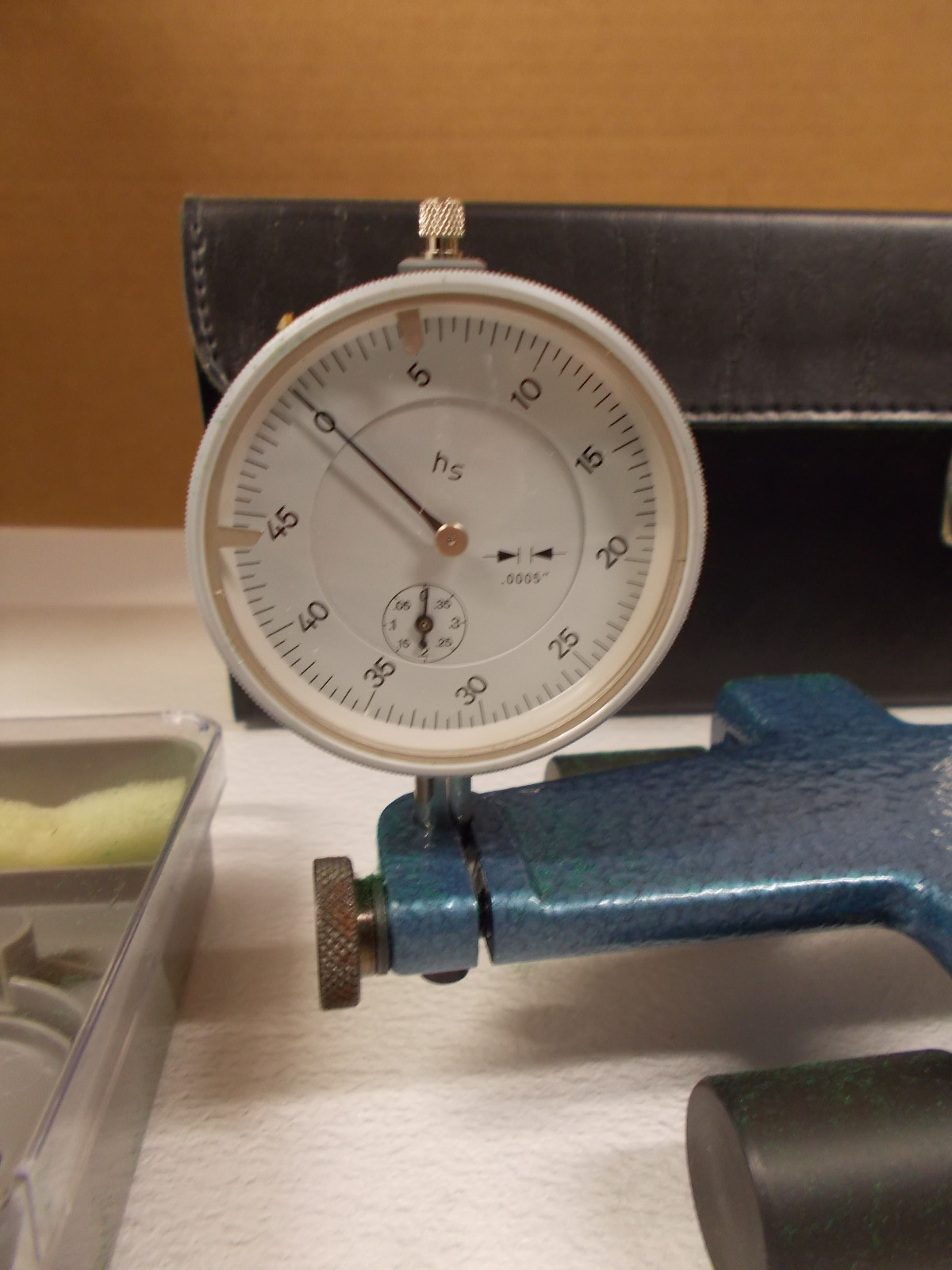 HS Dial Indicator With Stand Ink Press Calibration Tool Packing Gauge