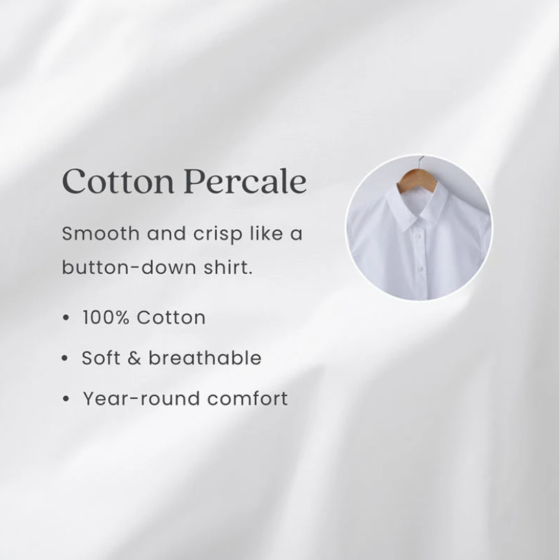 Rifle Paper Co. Hawthorne Classic Cool Percale Bed Sheet Set