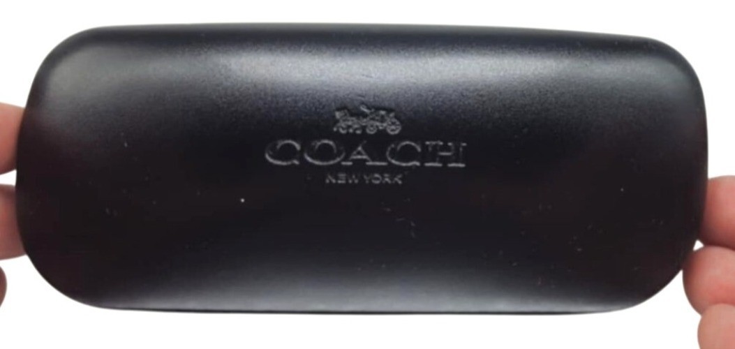 Coach New York Black Sunglasses Glasses Glass Case Hard Shell & Lined READ
