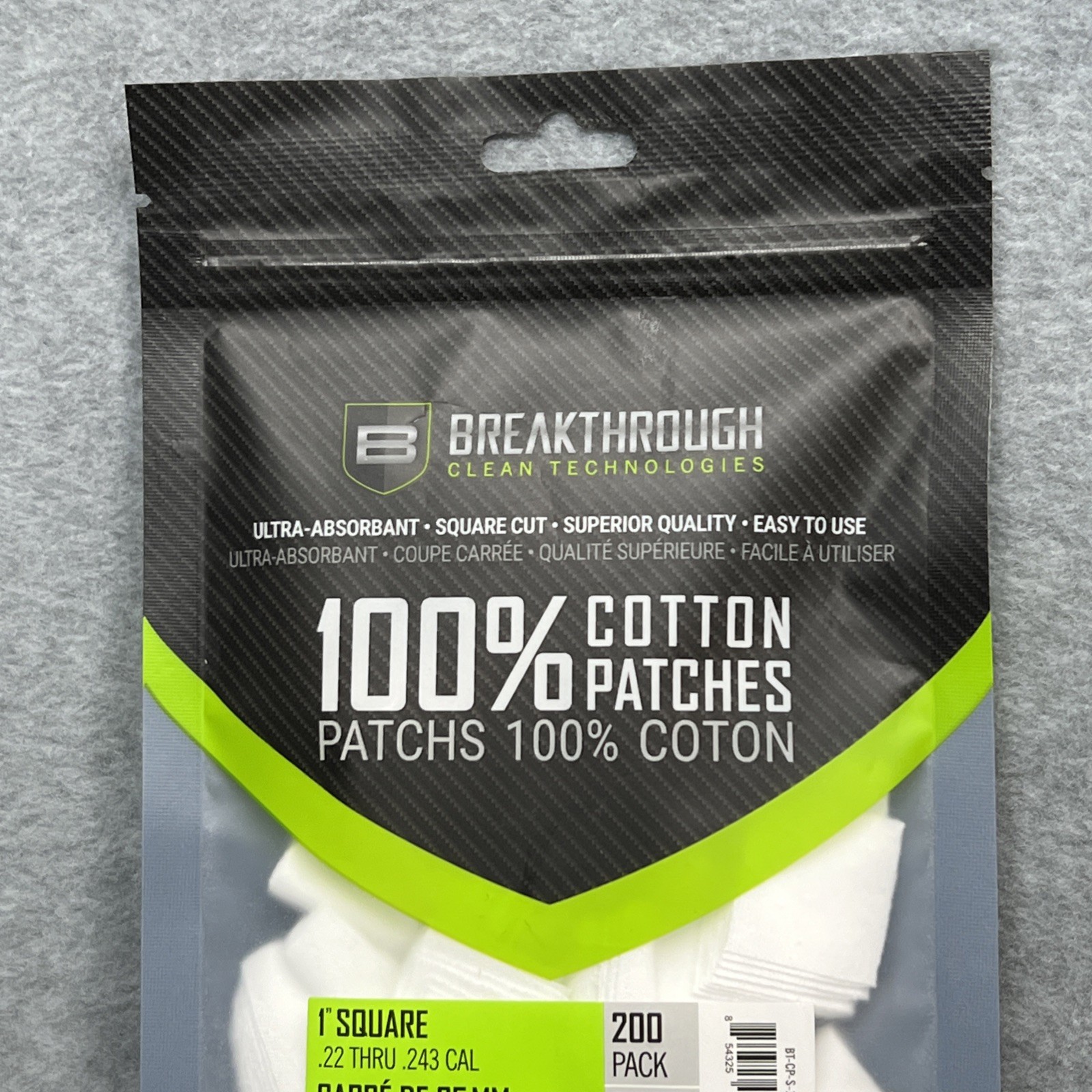 Breakthrough Clean Technologies 100% Cotton Patches 1" Square 200 count NIP
