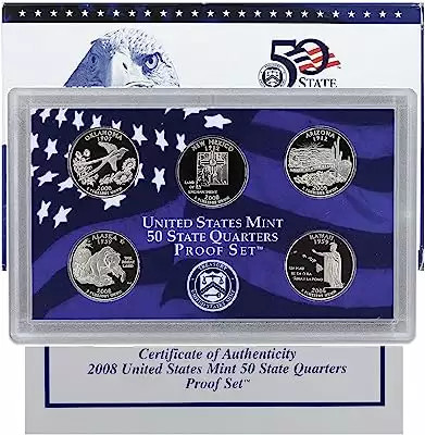 2008 Clad Quarter Proof Set - 5 Piece Quarter  ($1.25 FV) -