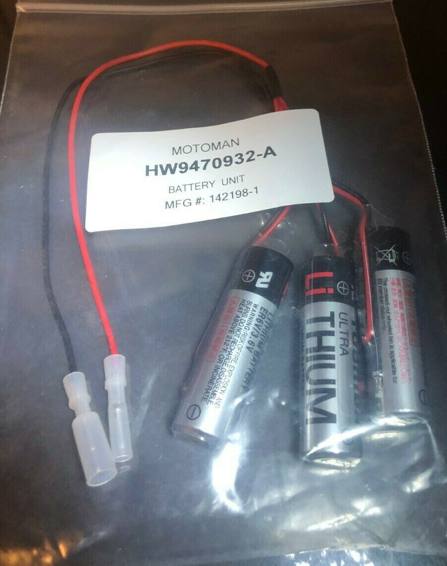 Brand New Yaskawa Motoman 142198-3, HW9470932-A Batteries