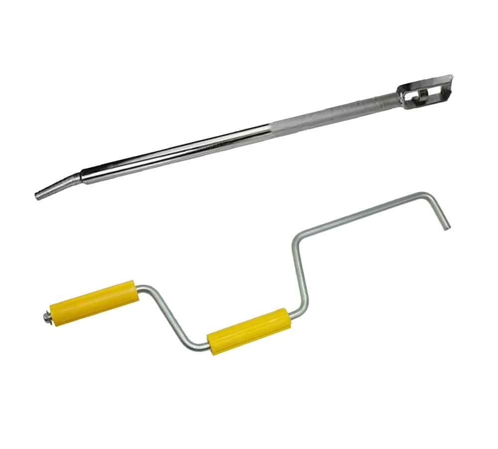 Strap Winder w/ Winch Bar for Flatbed Trailer Winches - Quick Hand Strap Roll...