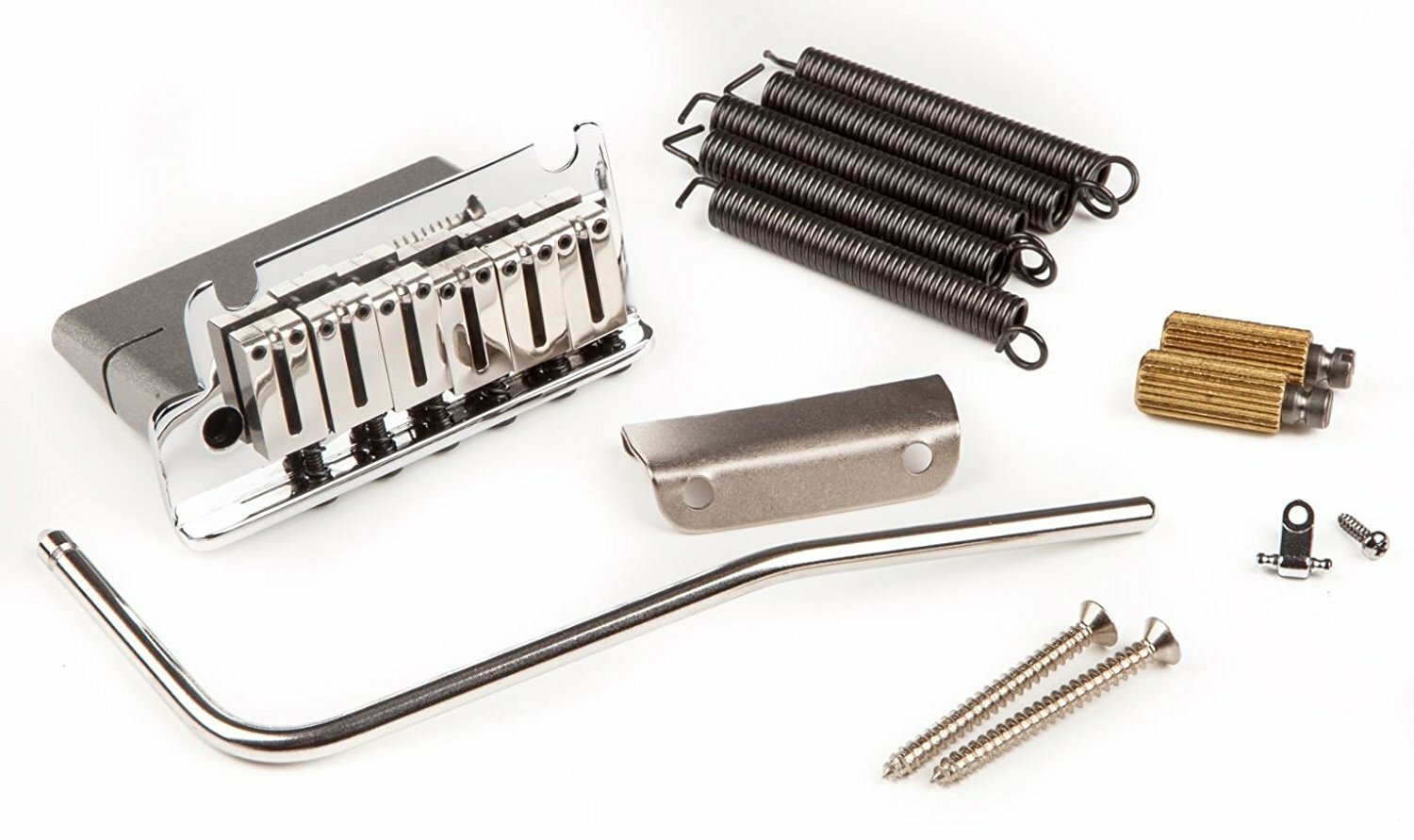 Genuine Fender LEFT-HANDED Deluxe USA Stratocaster/Strat CHROME Tremolo Bridge