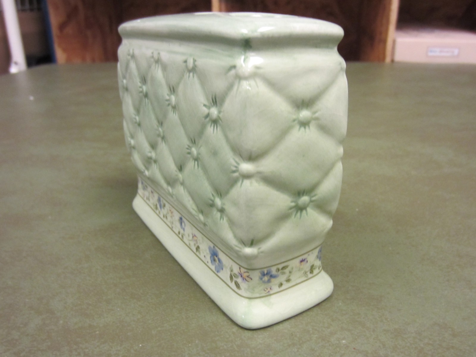 Laura Ashley Spring Bloom Green Floral Toothbrush Holder