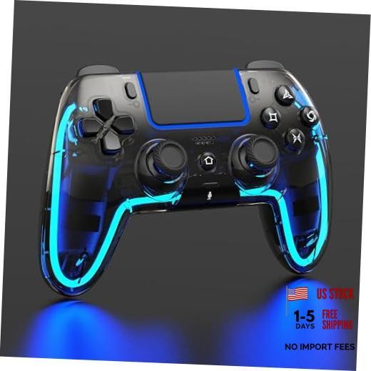 Wireless Controller for PS5, Pro/Slim/MAC/Steam Deck/PC, Transparent Black