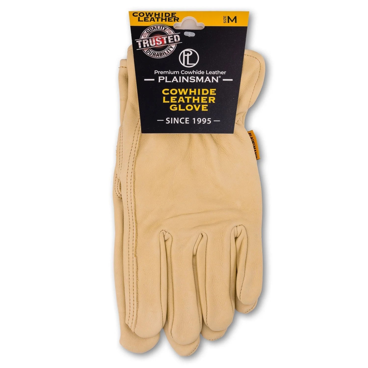 1 Pair Plainsman Premium COWHIDE Leather Gloves M-XL New with Tags