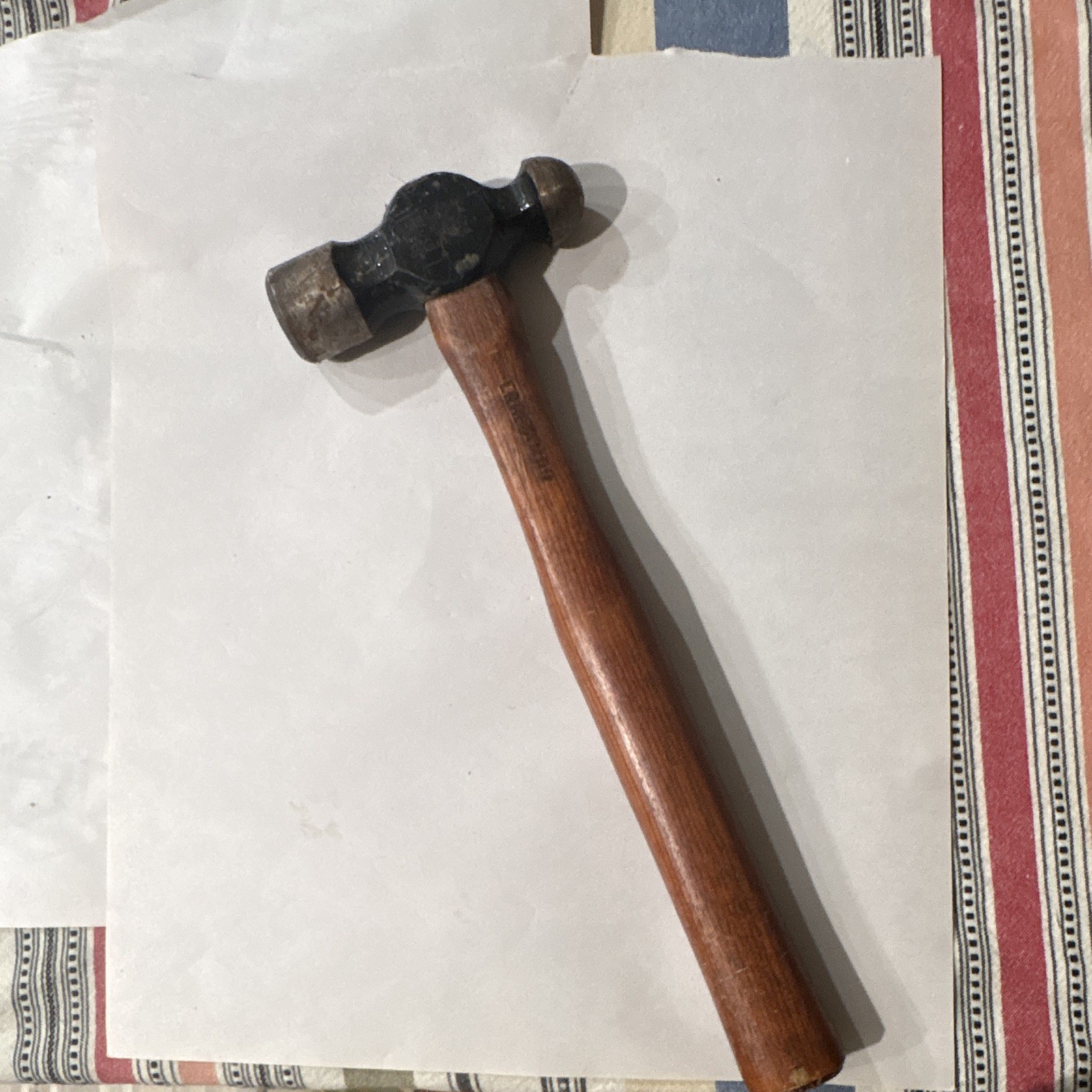 Craftsman 38467 Ball Peen Hammer Steel Head Wood Handle 32 oz Brown/Black