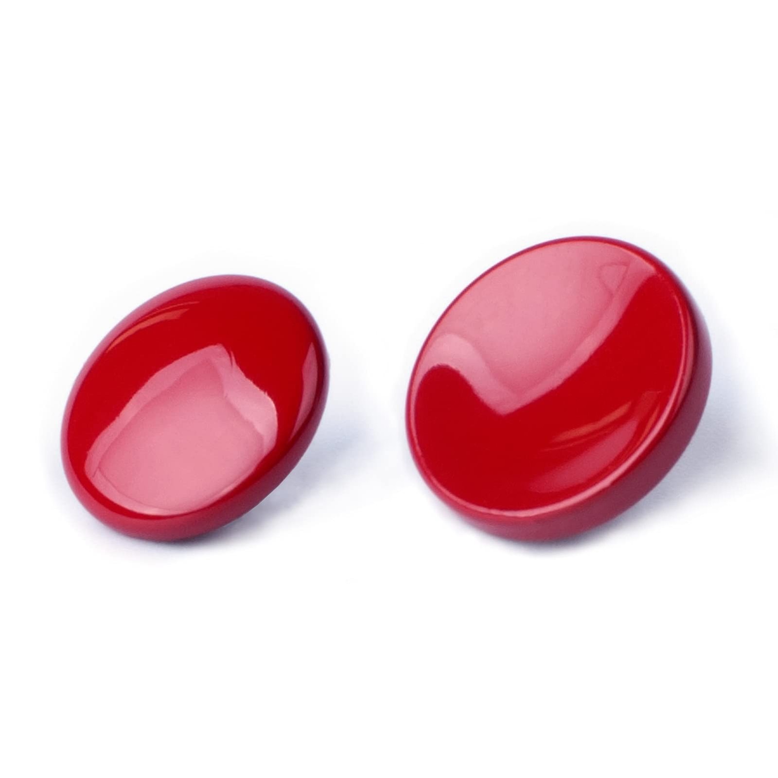 Dark-red Metal Shutter Release Button 11mm Concave 10mm Convex (2 Pack)