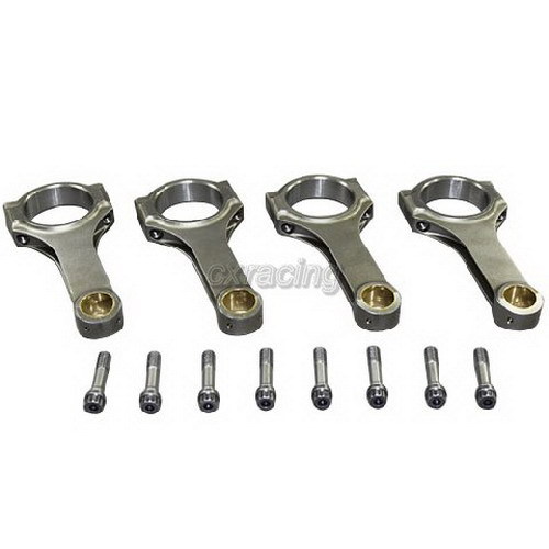CXRacing H BEAM RODS Conrod 4 PCS W/ BOLTS For VW/AUDI 1.6/1.8L Engine 144mm