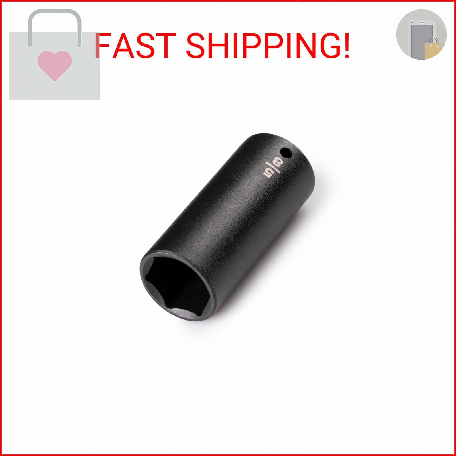 TEKTON 1/4 Inch Drive x 5/8 Inch Deep 6-Point Impact Socket | SID03016