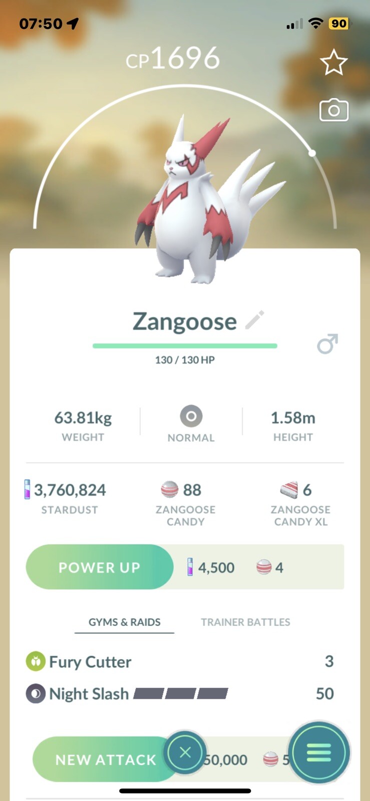 ⭐️Pokemon Go ⭐️#335 Zangoose *Regional RaRe*Gifts and Friendship Included