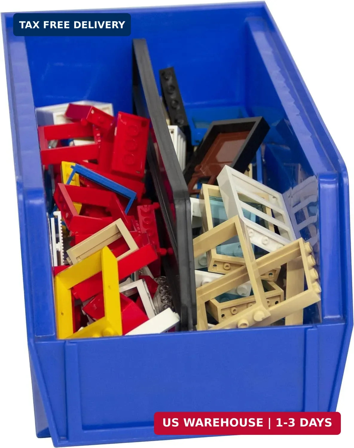 30230 AkroBins Plastic Storage Bins, Space-Saving Stackable Bins for Garage, Pan