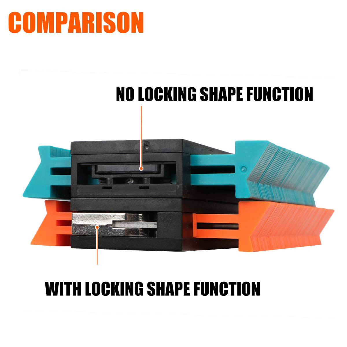 Contour Gauge Duplication-Adjustable Lock-Precisely Copy Irregular Shape-Irregul