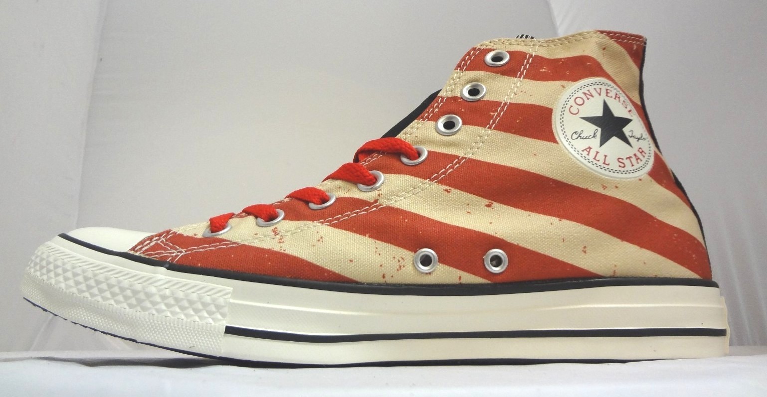 Converse Chuck Taylor All Star Vintage American Flag Black/Fire High Top 144677F