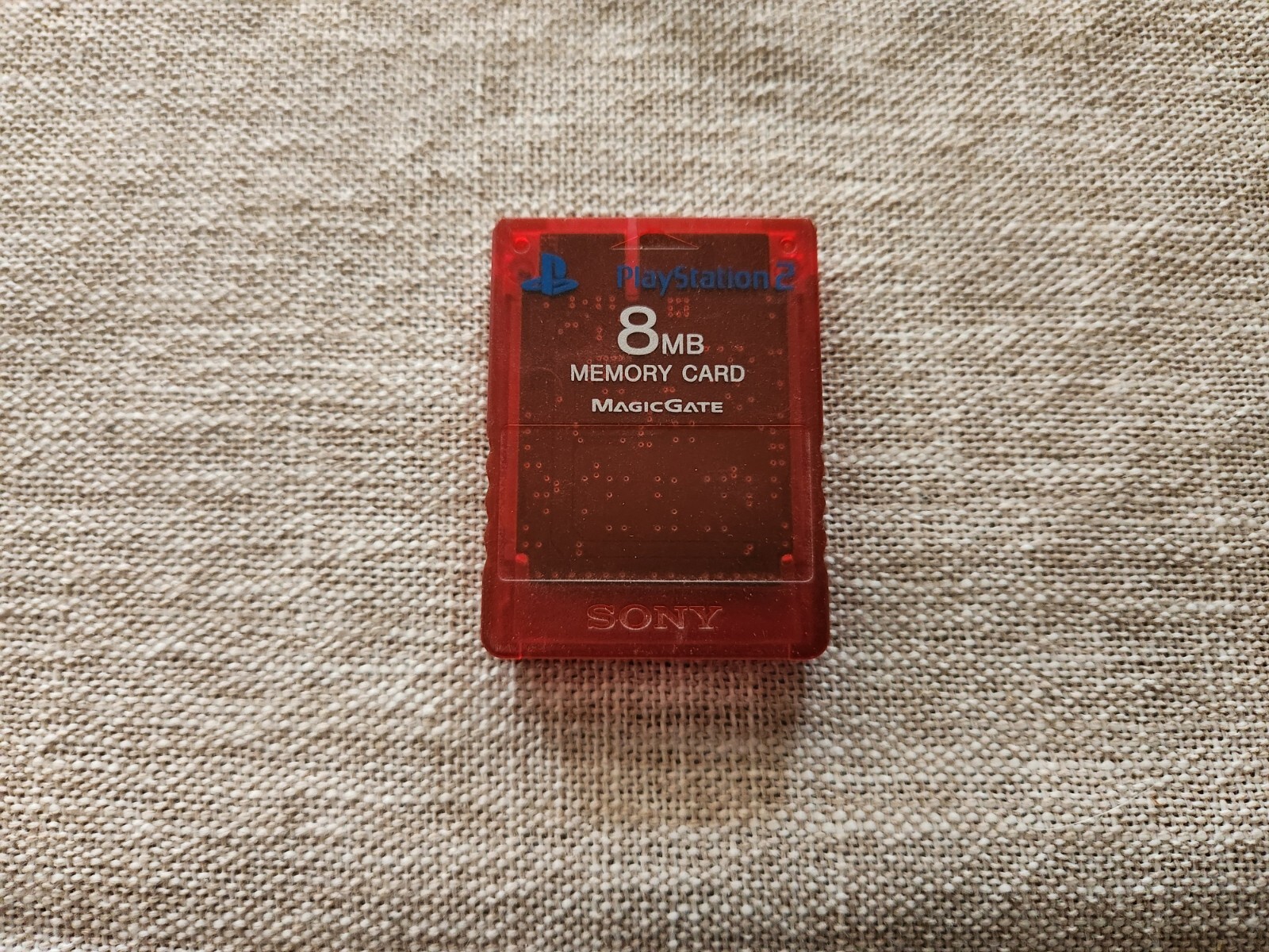 Red Authentic Sony PlayStation 2 PS2 8 MB Memory Card
