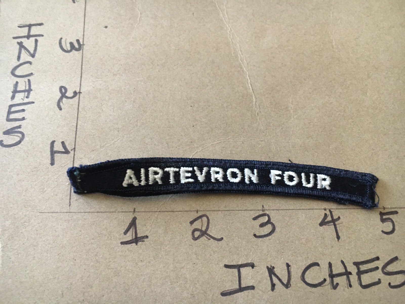 US NAVY SHOULDER STRIP TAB *** rocker *** Patch Airtevron Four