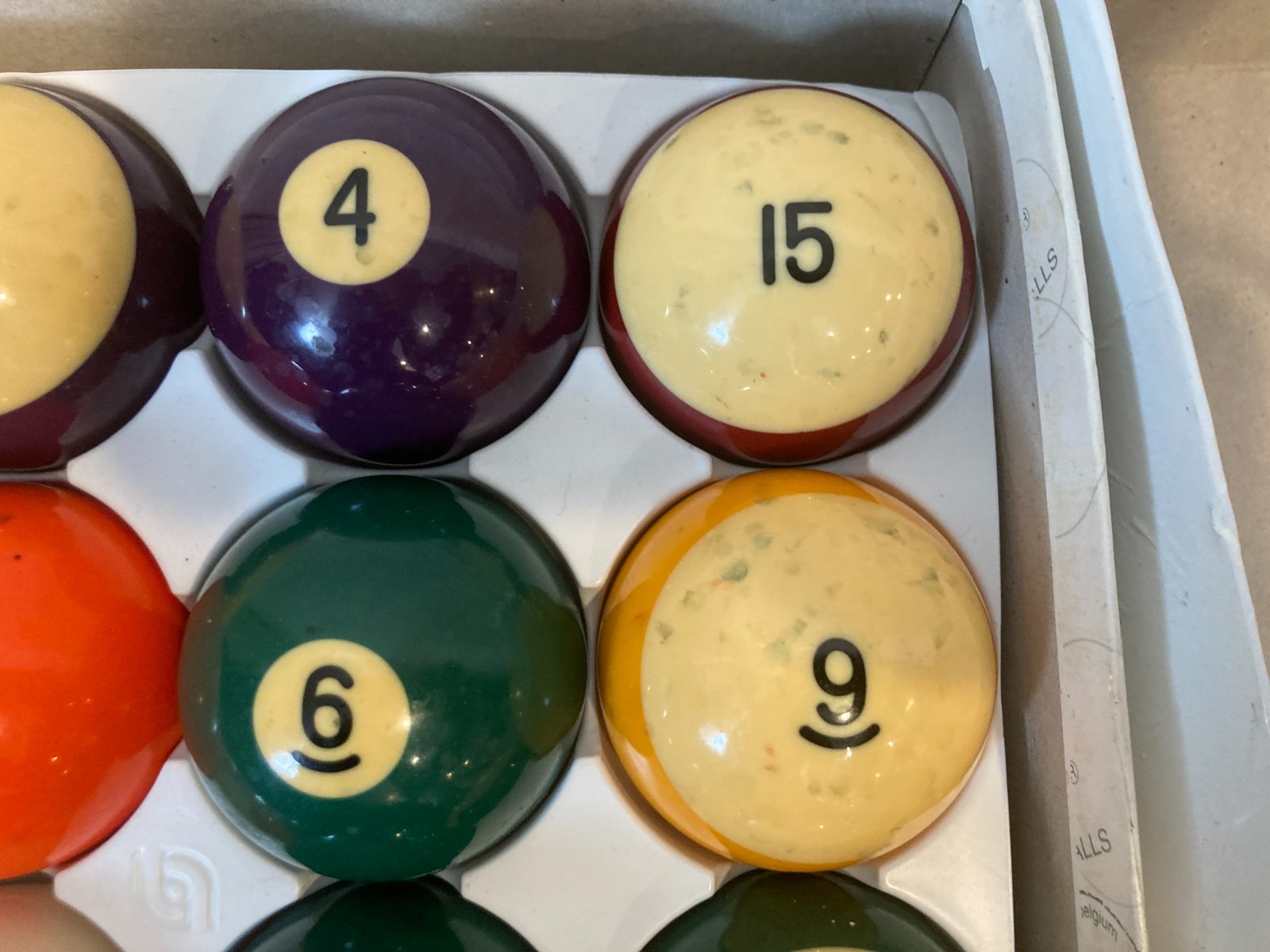 Vintage Aramith Belgian Billiard Pool Balls Standard 2.25" Full Set