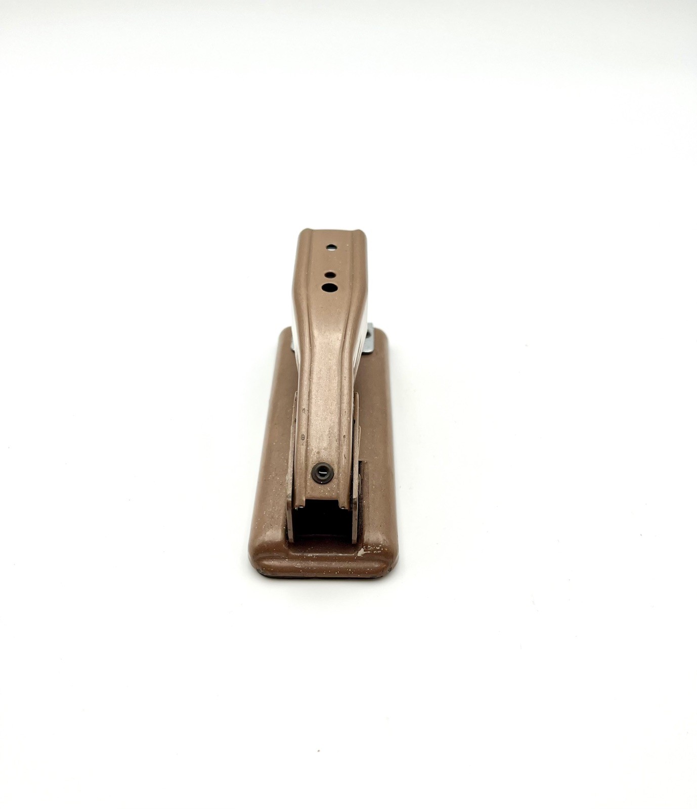 Vintage MCM Swingline 99 Desktop Stapler Brown & Tan | Tested Working