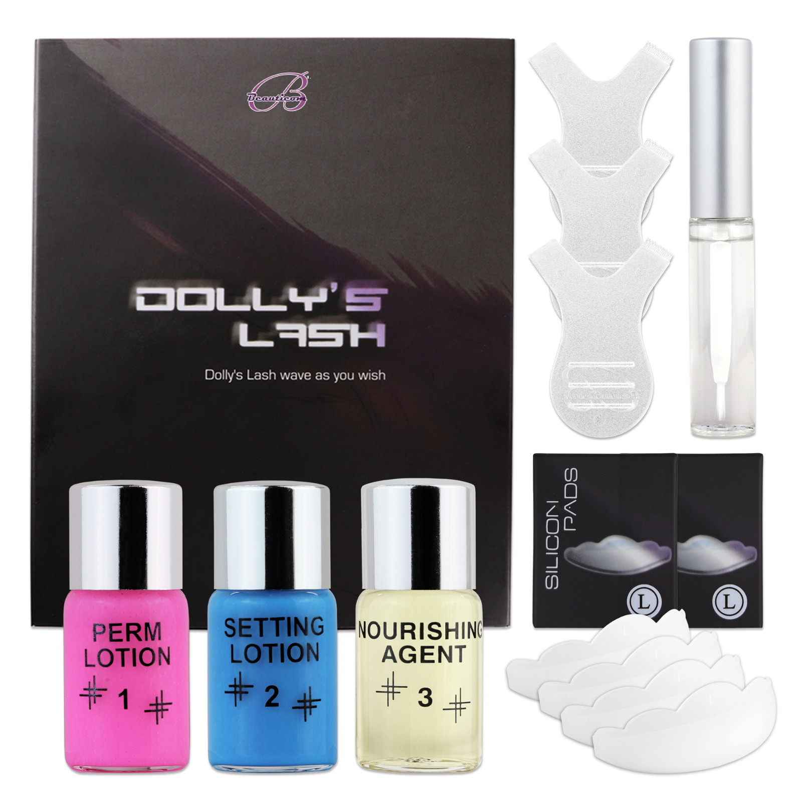 Dolly's Lash Beauticom Eyelash Lift and Perming Kits for Natural Lashes