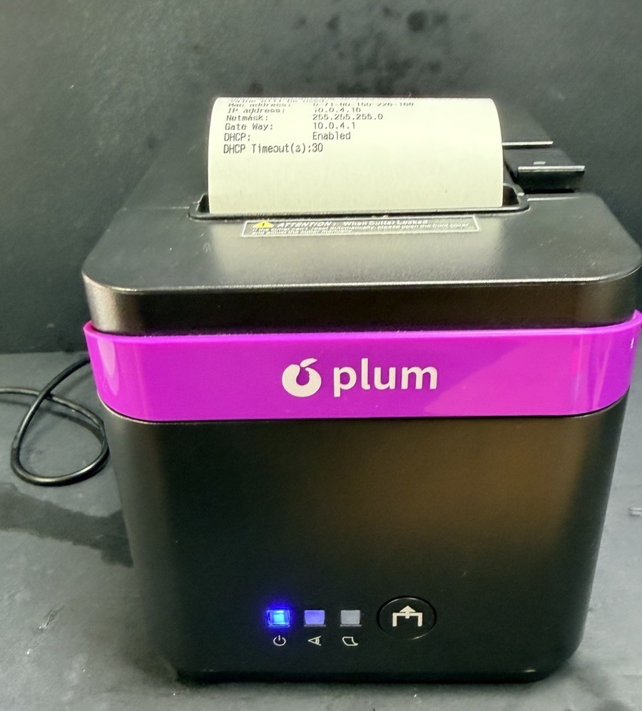 Plum P-TPrinter-E 80mm Thermal Receipt POS Printer Ethernet USB Tested