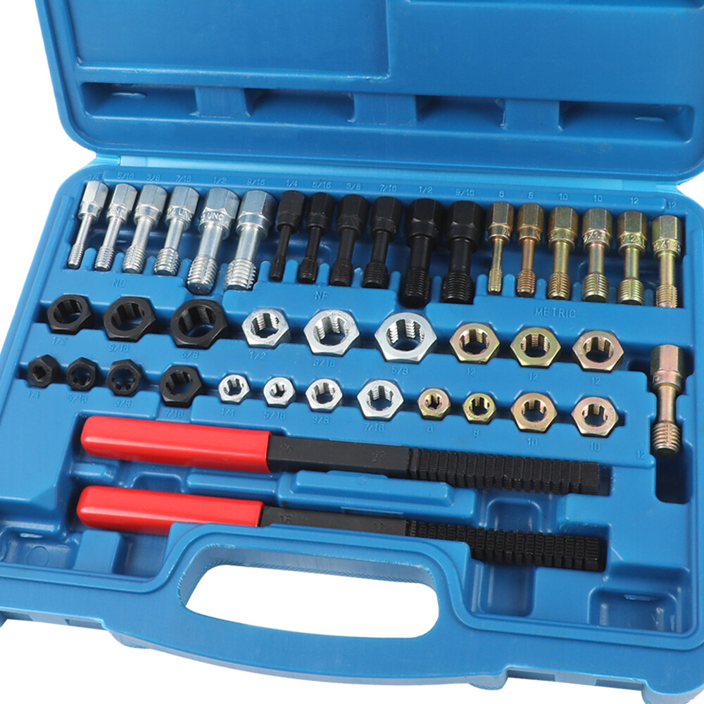 UNC/UNF/Metric Thread Repair Kit Thread Restorer Tool 42PCS Thread Chaser Set