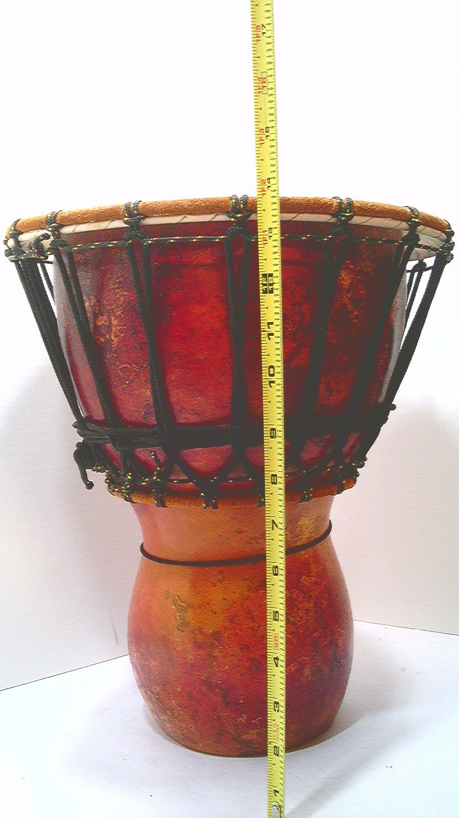 ✅ ✅ African~Gourd Drum~w/ Ropes~15 1/2"